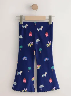 Next Navy Cats & Dogs Ribbed Flare Leggings (3mths-7yrs) Discount