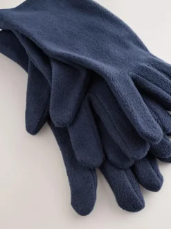 Next Fleece Gloves 2 Pack Navy Best