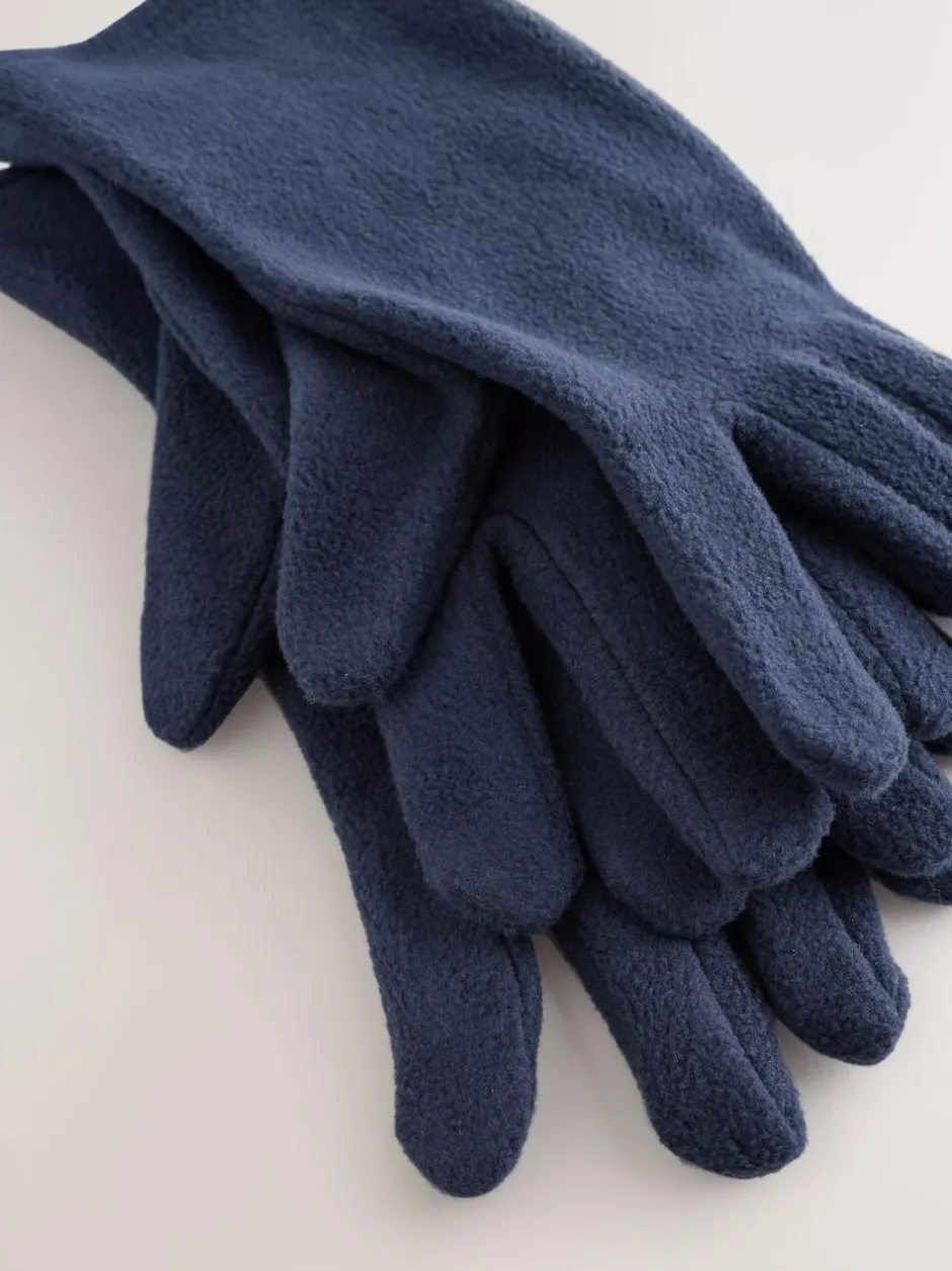 Next Fleece Gloves 2 Pack Navy Best
