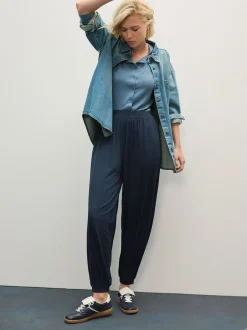 Next Jersey Harem Joggers Navy Hot