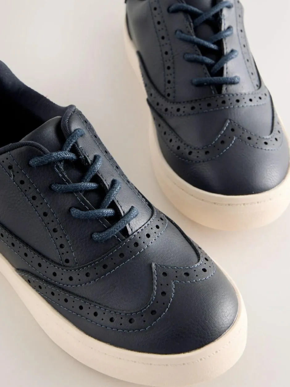 Next Lace-up Brogue Shoes Navy Outlet