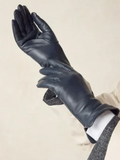 Next Navy Leather Gloves Discount