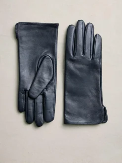 Next Navy Leather Gloves Discount