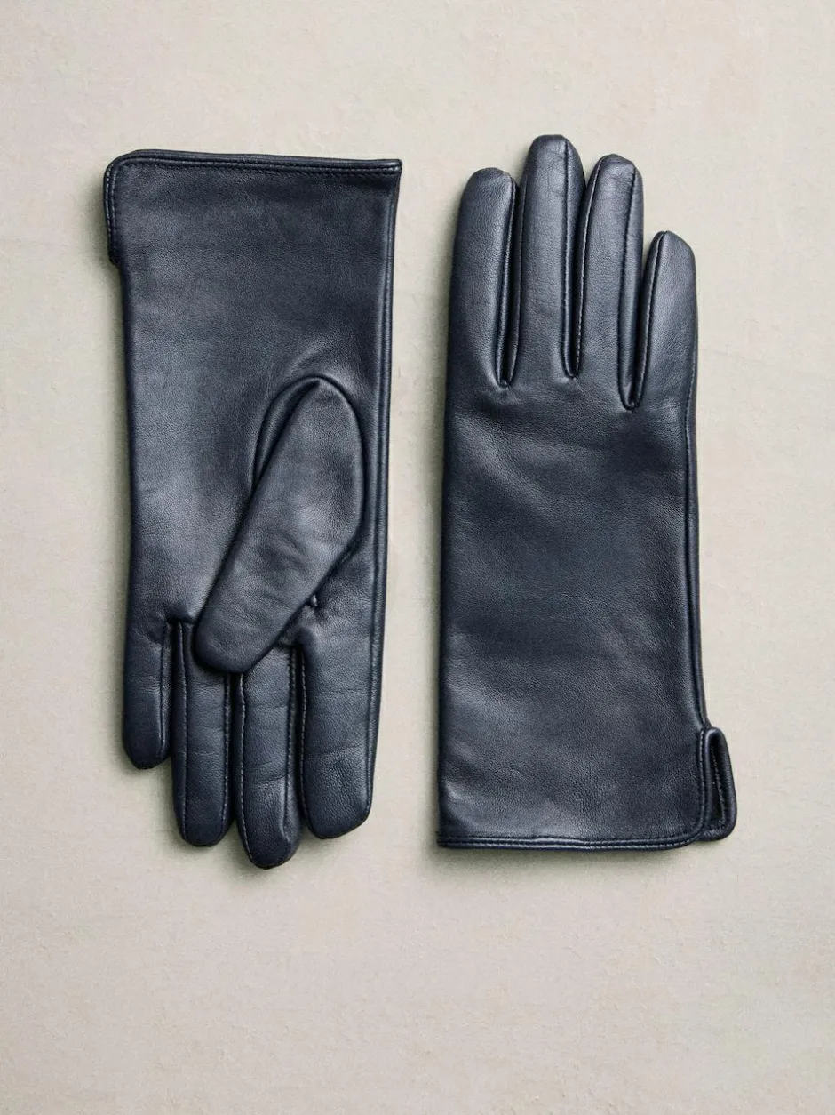 Next Navy Leather Gloves Discount