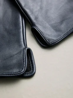Next Navy Leather Gloves Discount
