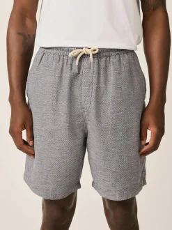Next Linen Blend Elasticated Waist Shorts Navy Sale
