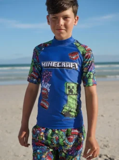 Next Navy Minecraft Rash Vest (3-16yrs) Discount
