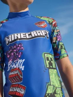 Next Navy Minecraft Rash Vest (3-16yrs) Discount