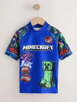 Next Navy Minecraft Rash Vest (3-16yrs) Discount