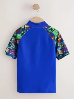 Next Navy Minecraft Rash Vest (3-16yrs) Discount