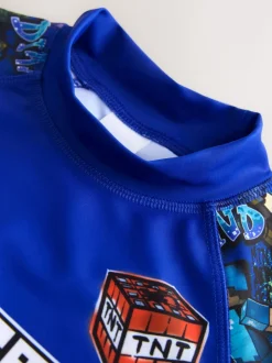 Next Navy Minecraft Rash Vest (3-16yrs) Discount
