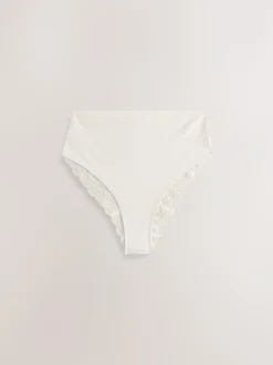 Next Navy Paisley High Rise High Leg Cotton Lace Knickers 4 Pack Best