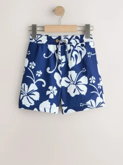 Next Printed Swim Shorts (3-16yrs) Navy Online