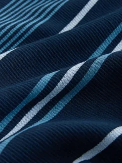 Next Regular Fit Stripe Short Sleeve Jersey Shirt Navy Hot