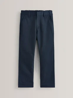 Next Regular Leg Pull On Waist School Trousers 5 Pack (3-17yrs) Navy