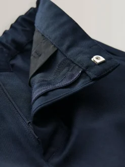 Next Regular Leg Pull On Waist School Trousers 5 Pack (3-17yrs) Navy