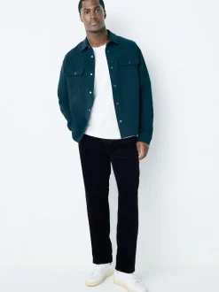 Next Regular Tapered Fit Corduroy Single Pleated Trousers Navy Best