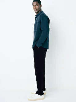 Next Regular Tapered Fit Corduroy Single Pleated Trousers Navy Best