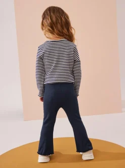 Next Navy Rib Flare Leggings (3mths-7yrs)