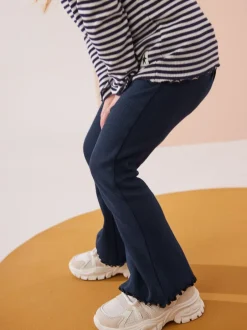 Next Navy Rib Flare Leggings (3mths-7yrs)