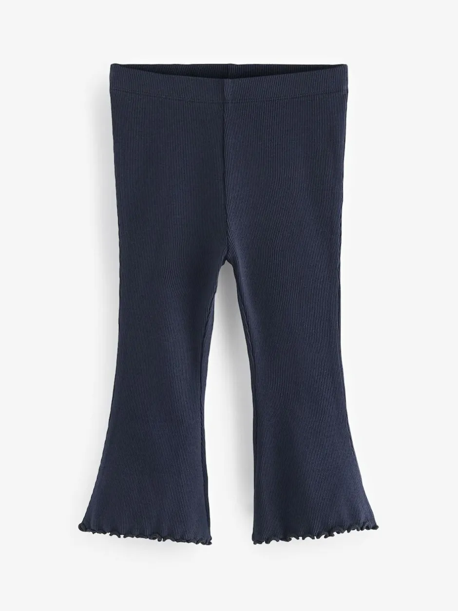 Next Navy Rib Flare Leggings (3mths-7yrs)