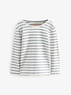 Next Ribbed Long Sleeve Tops 5 Pack (3mths-7yrs) Navy Outlet