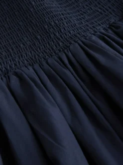 Next Shirred Maxi Skirt Navy Outlet