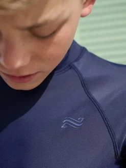 Next Navy Short Sleeve Rash Vest (1.5-16yrs) Online