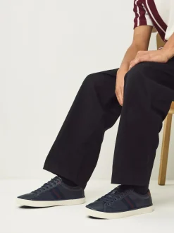 Next Side Stripe Smart Casual Trainers Navy Online