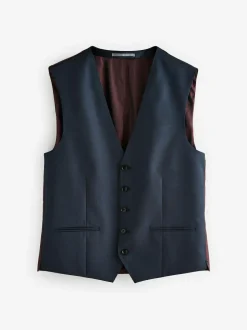 Next Signature Cerutti !00% Italian Wool Suit Waistcoat Navy Clearance
