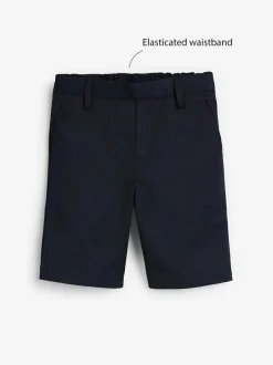 Next Single Flat Front School Shorts (3-14yrs) Navy Online