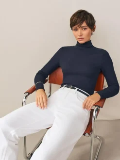 Next Navy Skinny Leather Belt Outlet