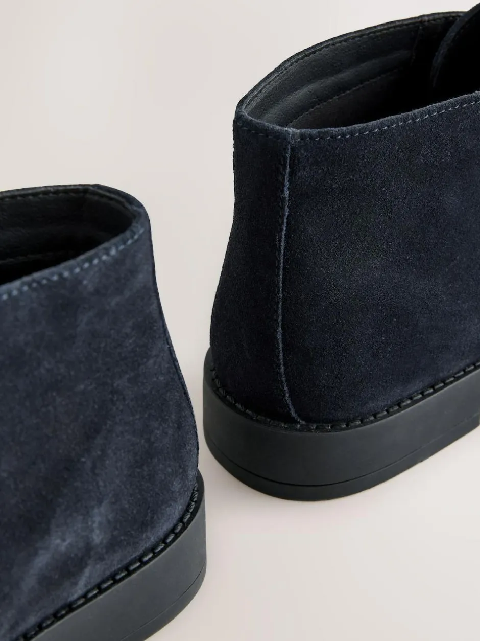 Next Smart Suede Chukka Boots Navy Online