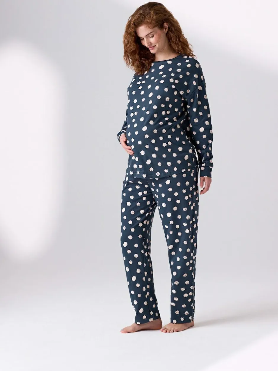 Next Navy Spot Maternity Long Sleeve Pyjamas Best