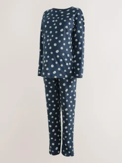 Next Navy Spot Maternity Long Sleeve Pyjamas Best