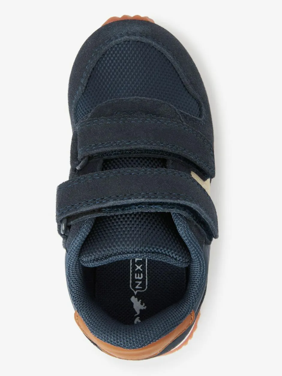 Next Navy Standard Fit (F) Double Strap Trainers Discount