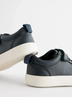 Next Standard Fit (F) Touch Fastening Elastic Lace Trainers Navy