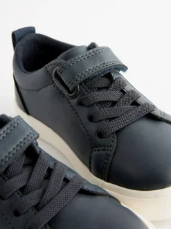 Next Standard Fit (F) Touch Fastening Elastic Lace Trainers Navy