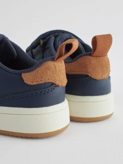 Next Standard Fit (F) Touch Fastening Leather First Walker Baby Shoes Navy