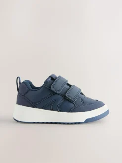 Next Standard Fit (F) Touch Fastening Two Strap Trainers Navy