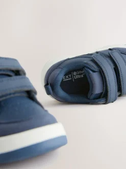 Next Standard Fit (F) Touch Fastening Two Strap Trainers Navy