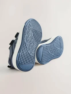 Next Standard Fit (F) Touch Fastening Two Strap Trainers Navy