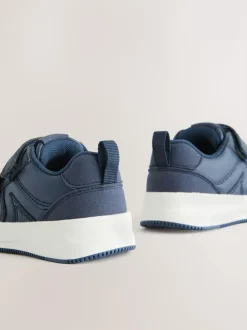 Next Standard Fit (F) Touch Fastening Two Strap Trainers Navy
