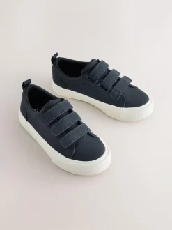 Next Standard Fit (F) Touch Fastening Smart Casual Trainers Navy Discount