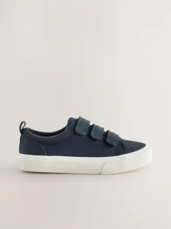 Next Standard Fit (F) Touch Fastening Smart Casual Trainers Navy Discount