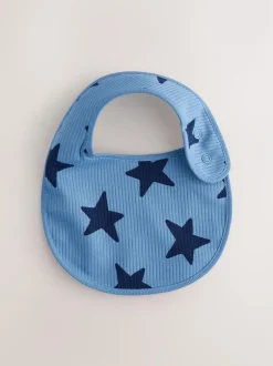 Next Navy Star Baby Bibs 5 Pack