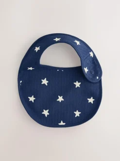 Next Navy Star Baby Bibs 5 Pack