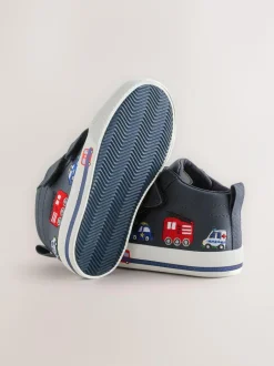 Next Standard Fit (F) Touch Fastening Boots Navy Transport Best