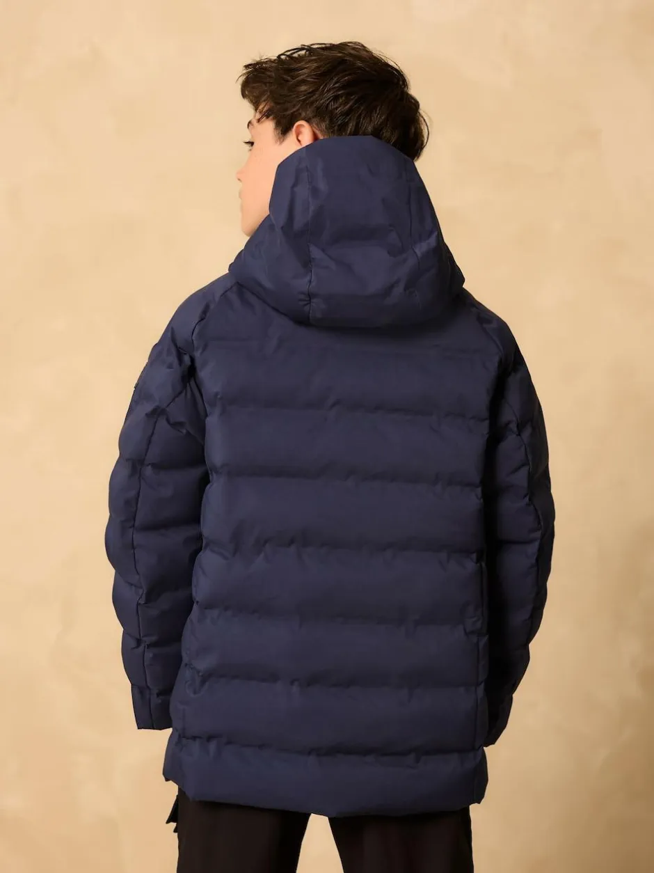Next Waterproof Midweight Hooded Jacket (3-17yrs) Navy Outlet