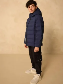 Next Waterproof Midweight Hooded Jacket (3-17yrs) Navy Outlet